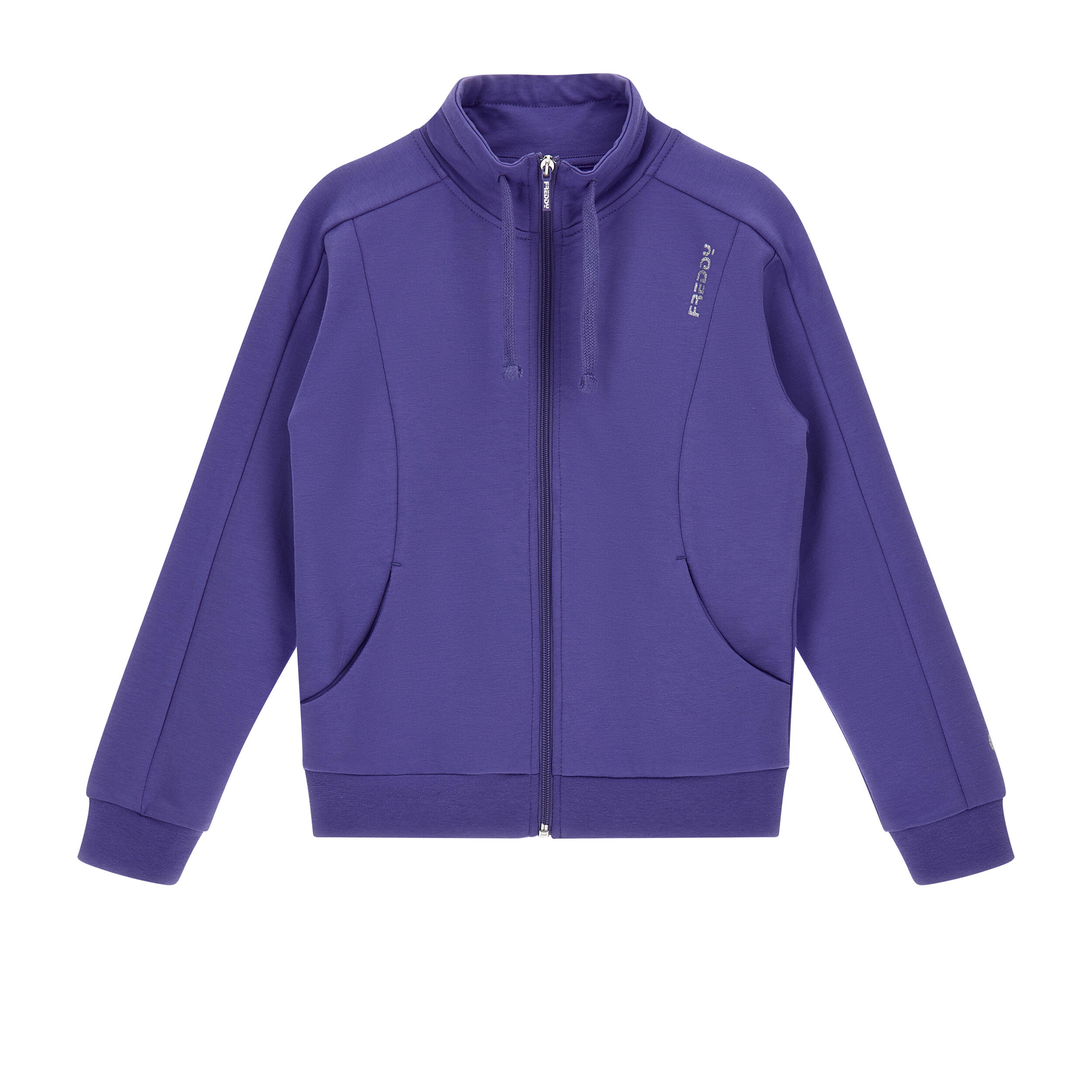 Sweat-shirt à fermeture éclair intégrale avec coutures arrondies 1/2