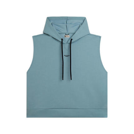Sweat-shirt à capuche sans manches en tissu technique