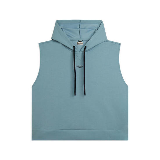 Sweat-shirt à capuche sans manches en tissu technique
