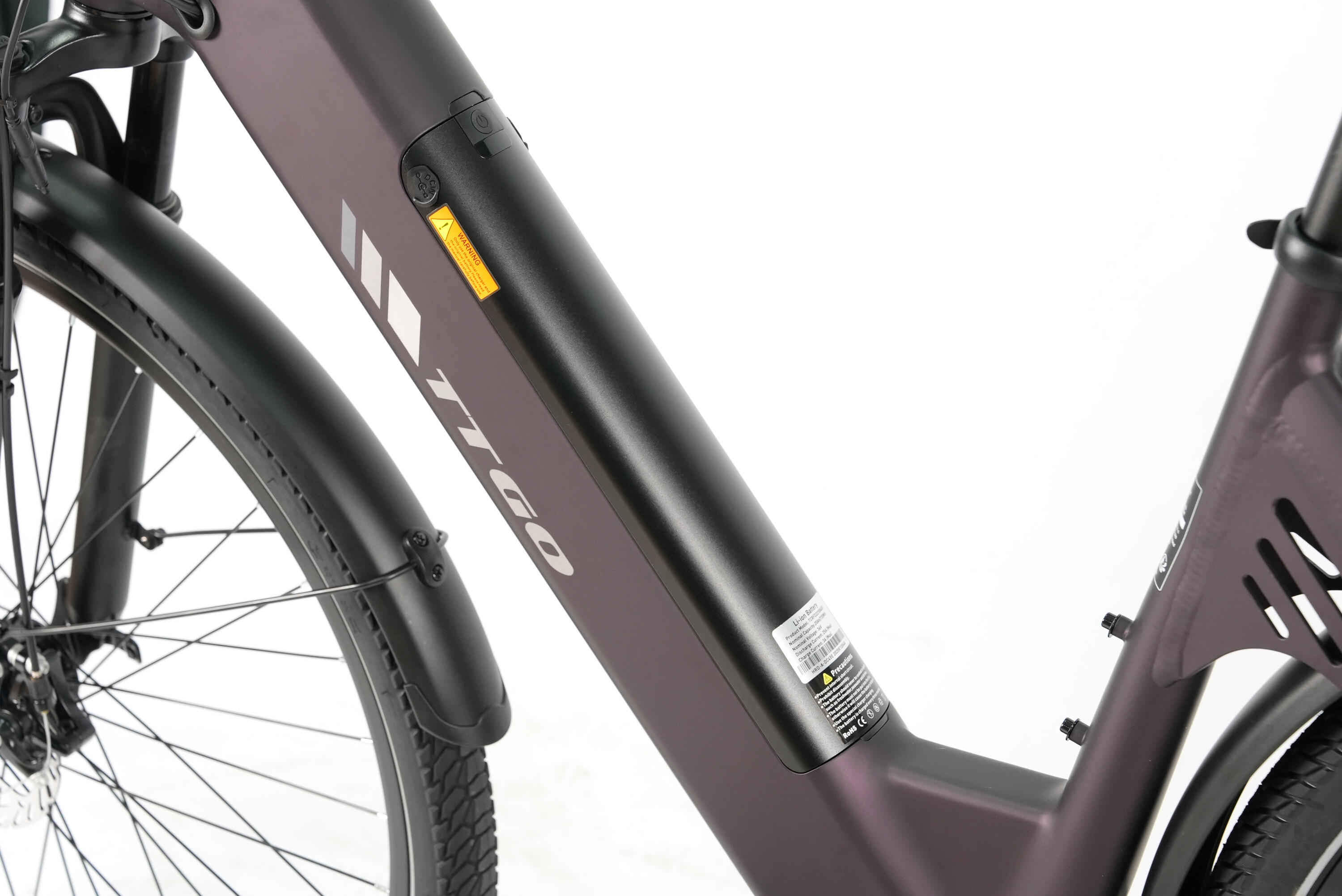 E-Bike entrada baixa C3 SE 120km bicicleta elétrica unissex roxo 6/7