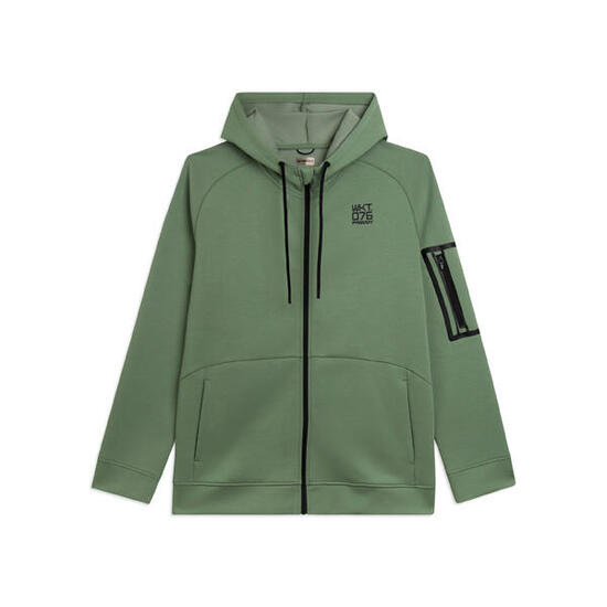Sweat-shirt à capuche à fermeture éclair intégrale en tissu technique
