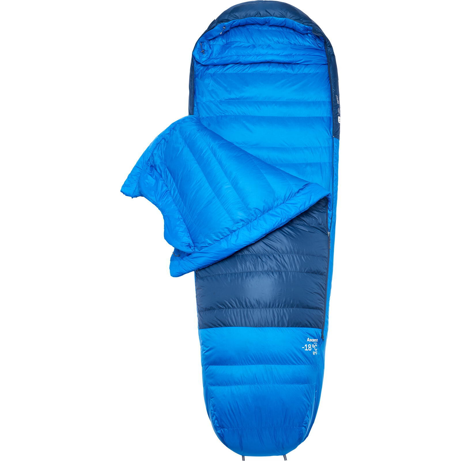 Daunen-Schlafsack Ascent -18C/0F tempest blue-maya blue 3/7