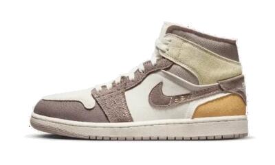 Schoenen - lifestyle - unisex - air jordan 1 mid se craft - sail/taupe haze