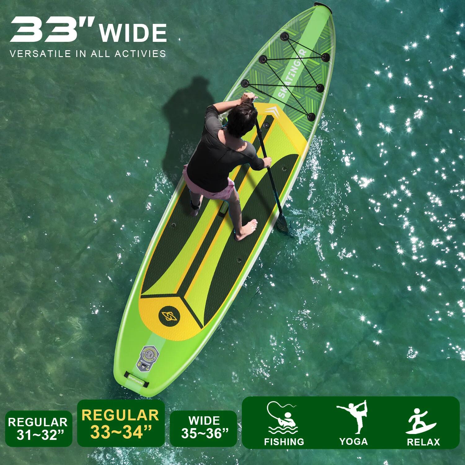SUP SKATINGER Plan S Groen 335x84x15 cm (11') toerboard 5/6