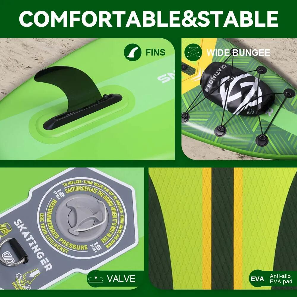 SUP SKATINGER Plan S Groen 335x84x15 cm (11') toerboard 6/6