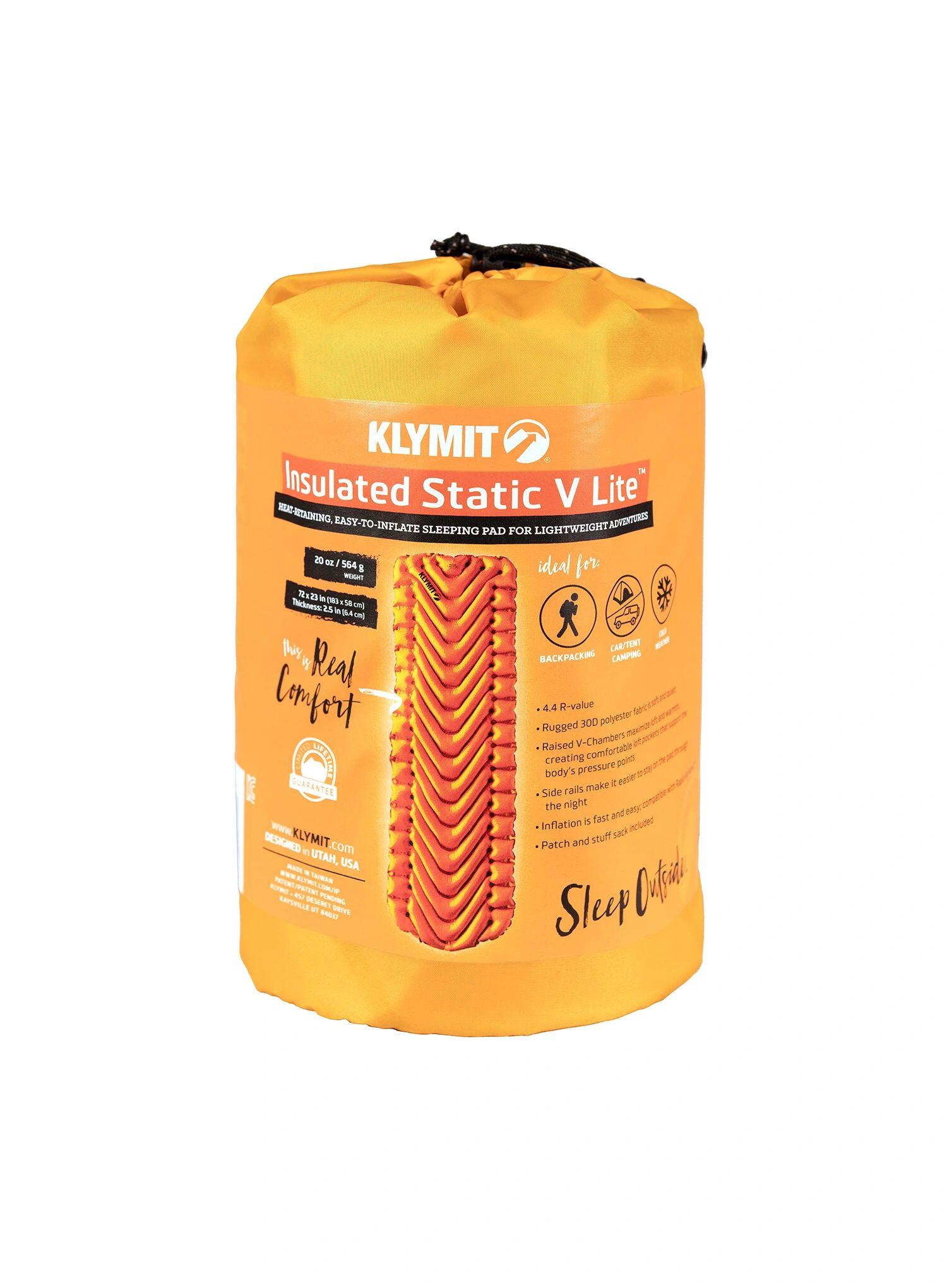 Materac dmuchany Klymit Insulated Static V Lite - mango 6/6