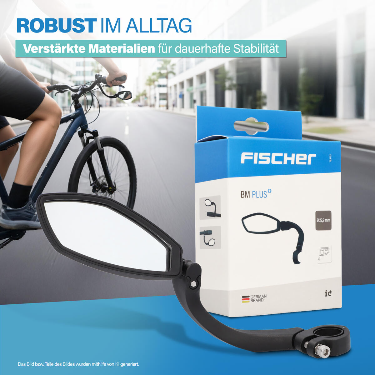 FISCHER Fahrrad-Spiegel PLUS mit konvexem Weitwinkel 7/7