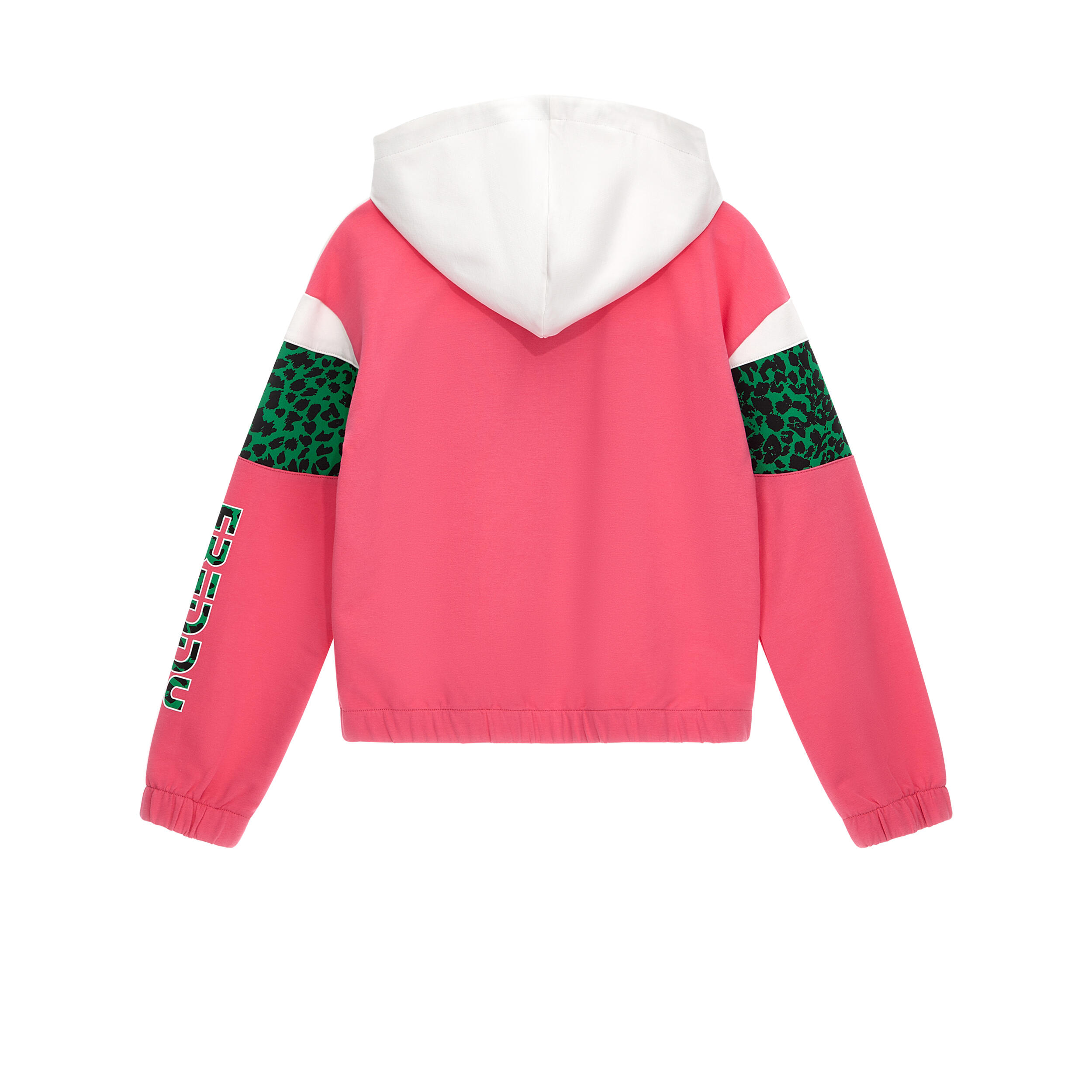 Felpa a blocchi colore con zip e cappuccio 2/2