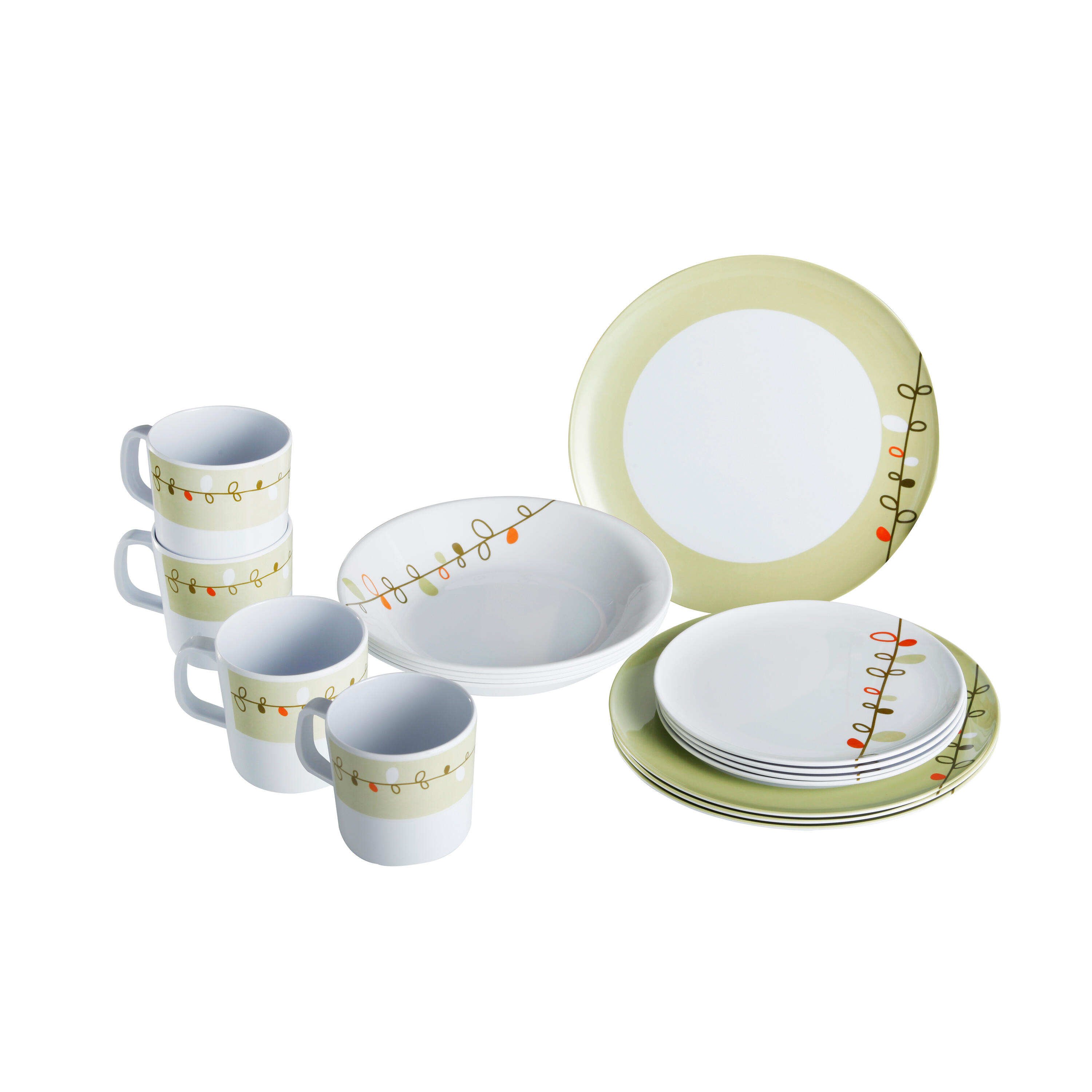 Brunner set de vajilla camping melamina 16 piezas esprit blanco 2/3
