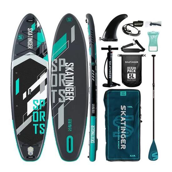 Planche SUP SKATINGER Sports gonflable 350x89x15 cm (11'6'') - gris