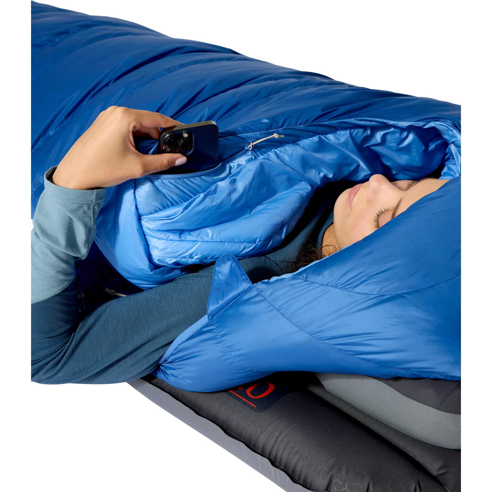 Daunenschlafsack Damen Ascent -12C/10F dark bluebird-bluebird 6/7