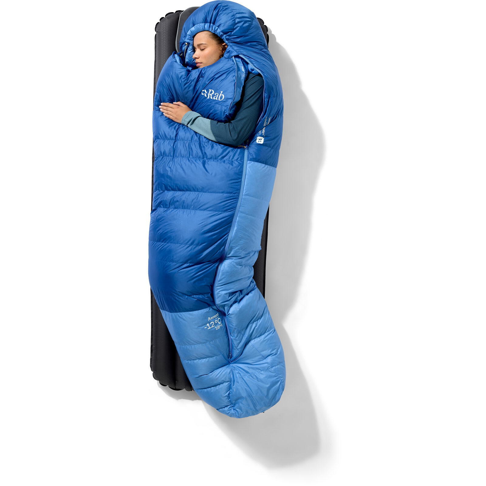 Daunenschlafsack Damen Ascent -12C/10F dark bluebird-bluebird 4/7