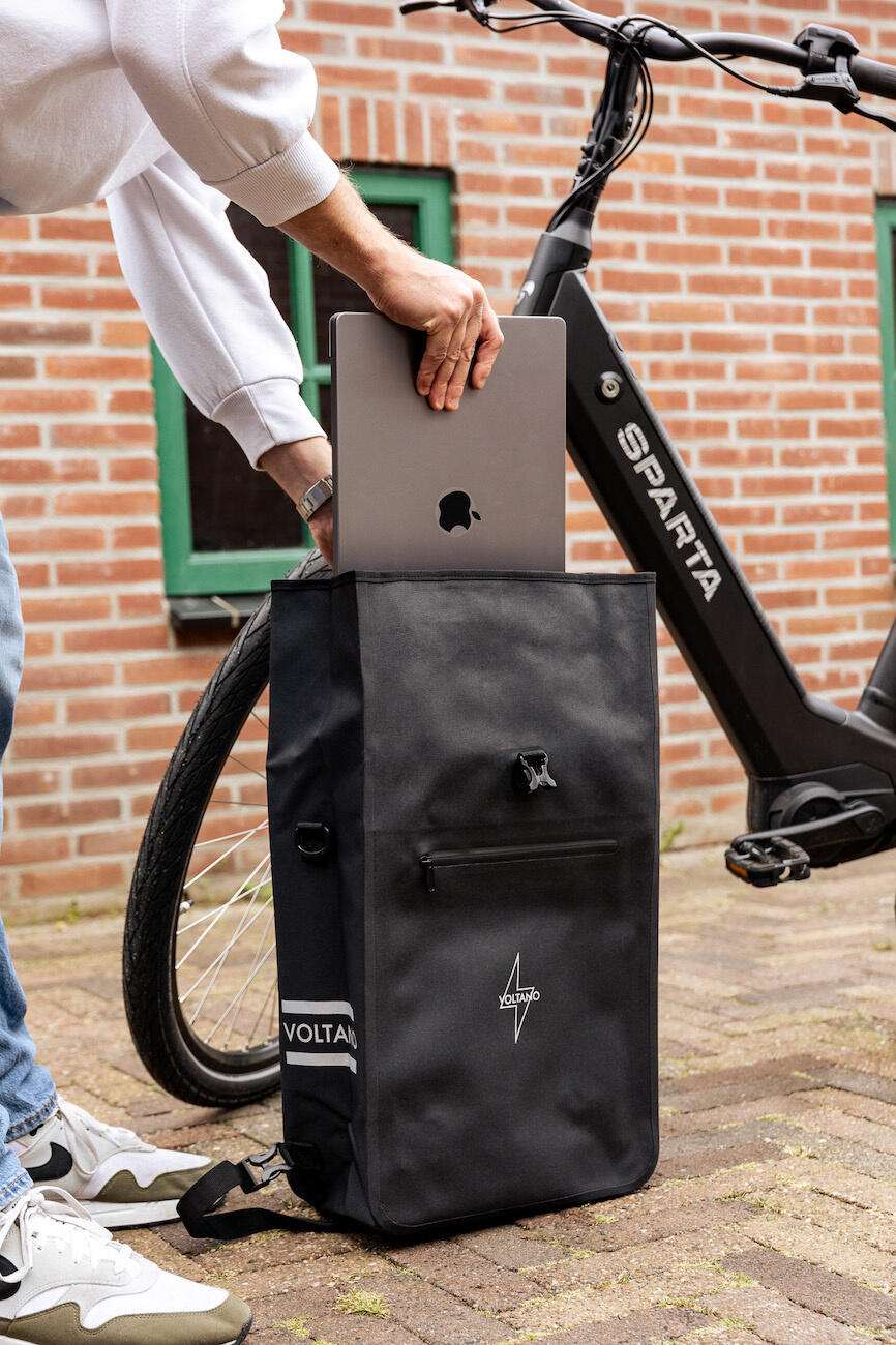 Voltano Luxe E-bike Fietstas / Rugtas - Zwart - 28L - Laptopvak 5/7