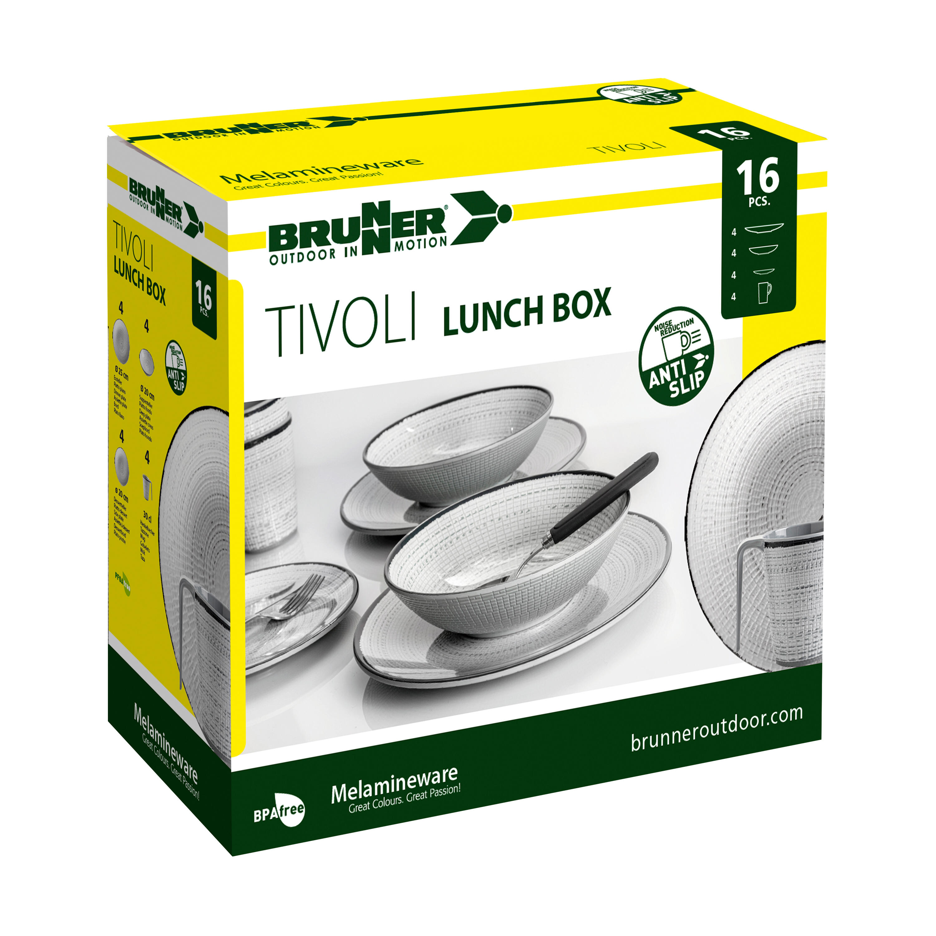 Brunner set de vajilla camping melamina 16 piezas tivoli 5/6