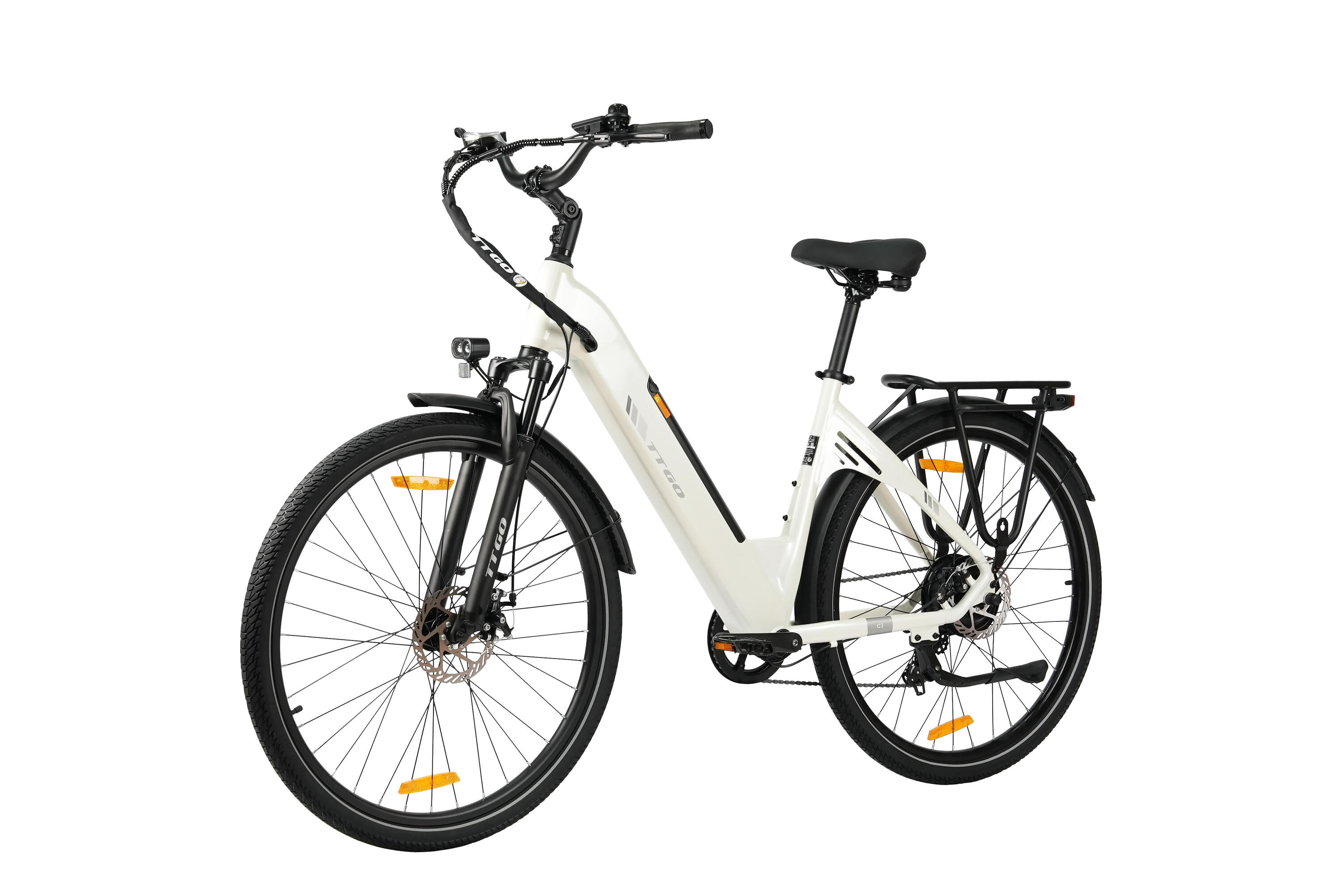 C3SE Bicicleta elétrica 28" 36V 250W 120km Shimano 7v cidade 3/6