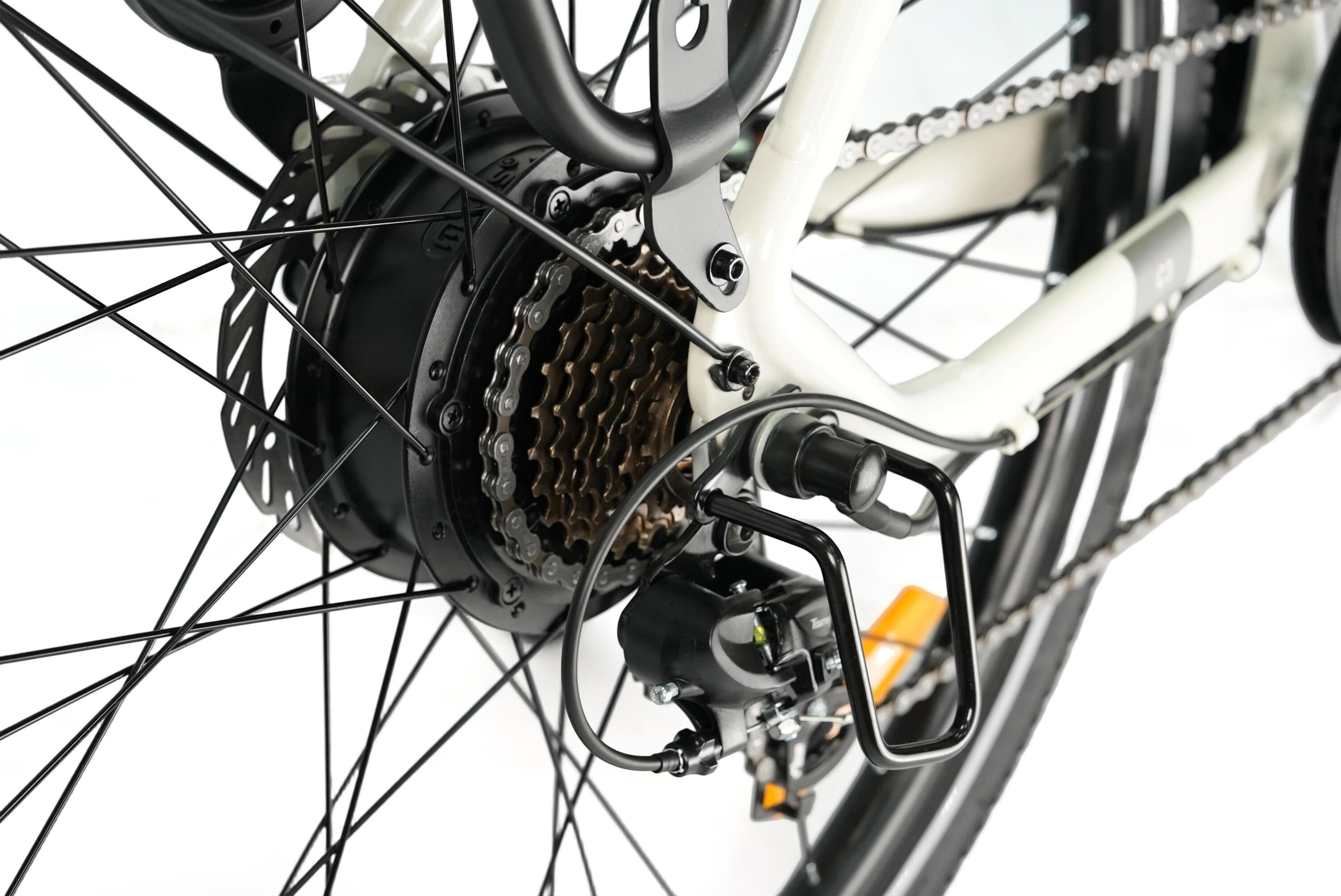 E-Bike entrada baixa C3 SE 120km bicicleta elétrica unissex branco 7/7