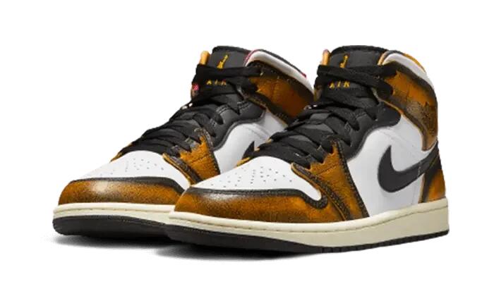 Jordan 1 Mid SE Orange Wear Away (GS) 2/3