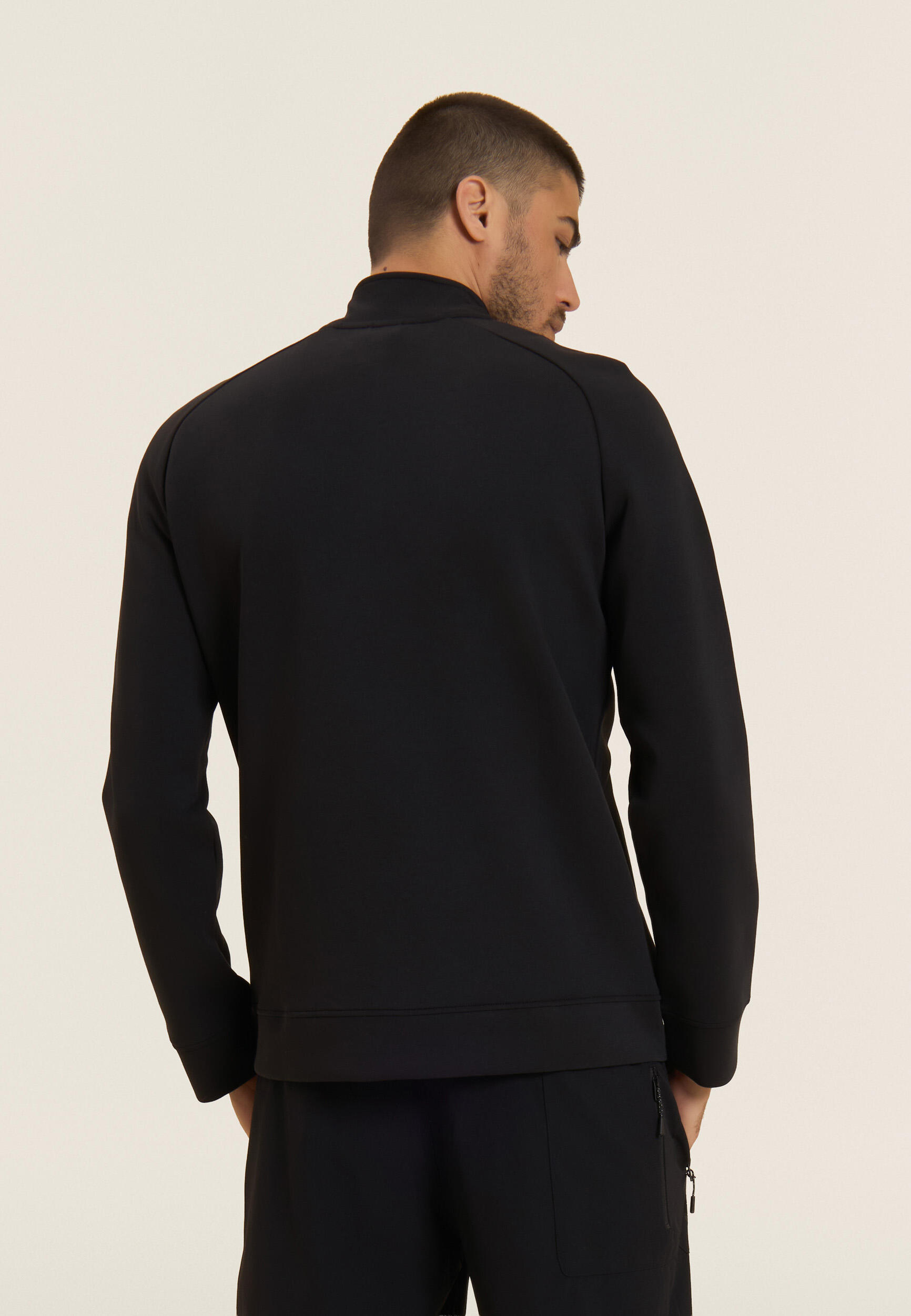 Sweat-shirt à fermeture éclair intégrale à col montant en tissu technique 3/5