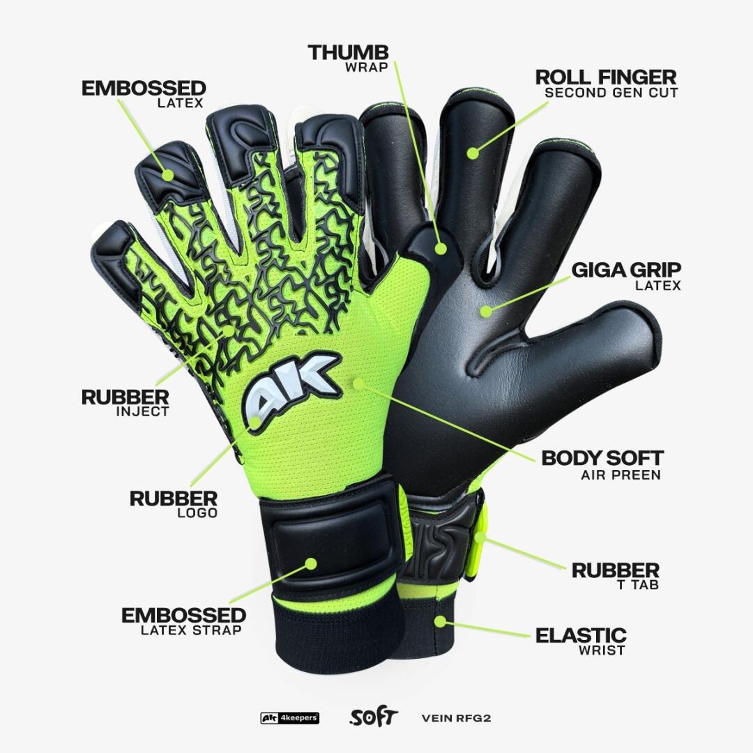 Rękawice bramkarskie dla bramkarza 4keepers soft vein rf2g senior 6/7