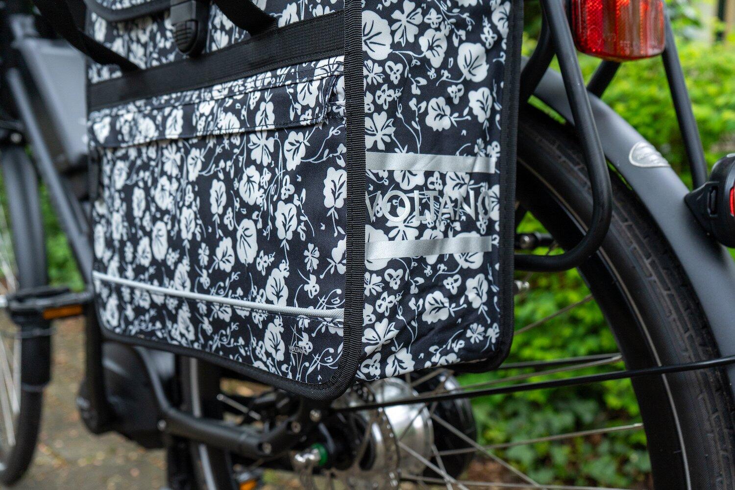 Voltano Voorgevormde Enkele Fietstas / Pakaftas - Midnight Blossom - 17L 2/7