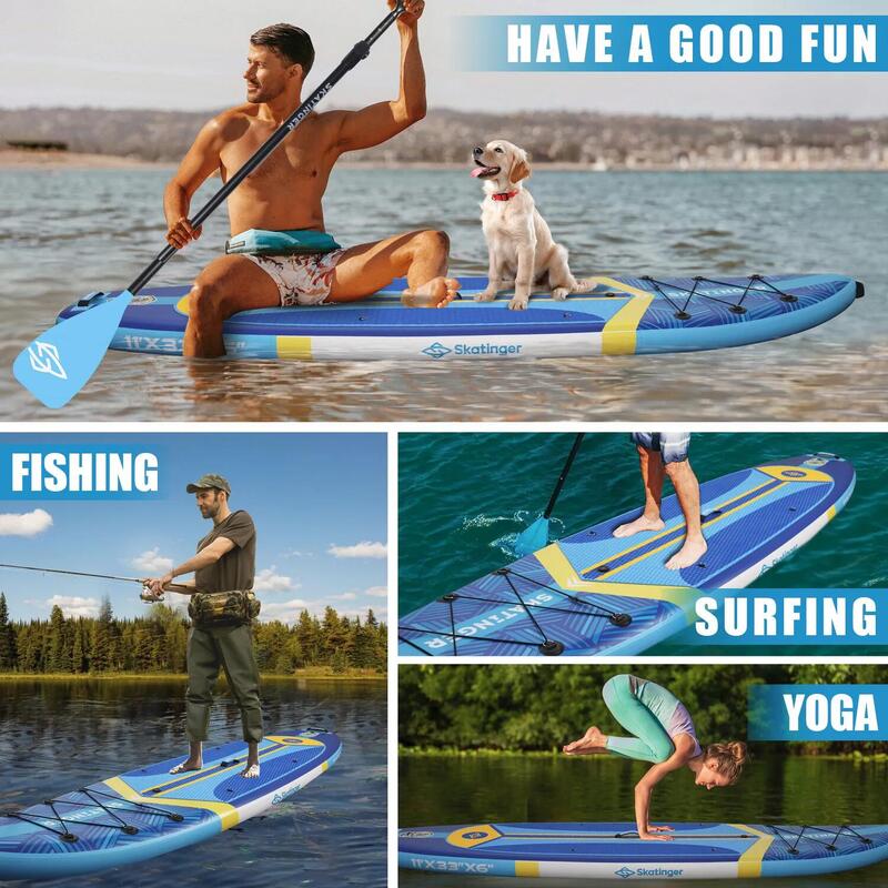 Paddleboard SKATINGER Plan S Blue 335x84x15 cm (11') touring