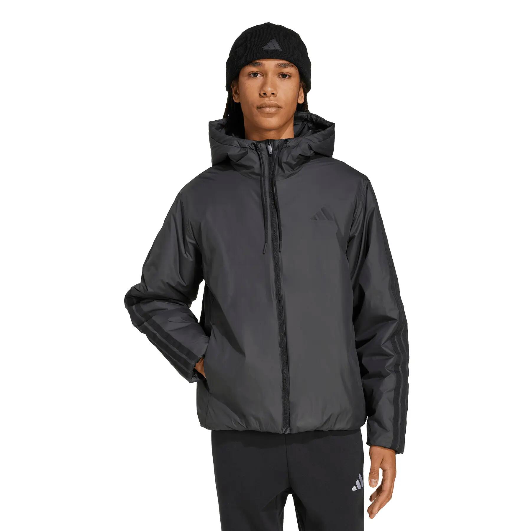Geïsoleerde jas met capuchon adidas Essentials Climawarm 3 stripes 2/6