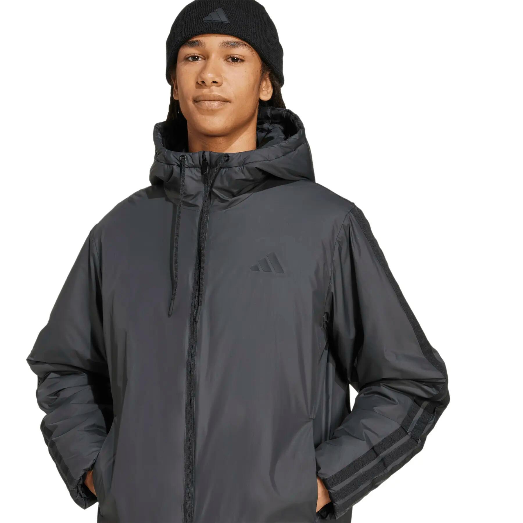 Geïsoleerde jas met capuchon adidas Essentials Climawarm 3 stripes 6/6