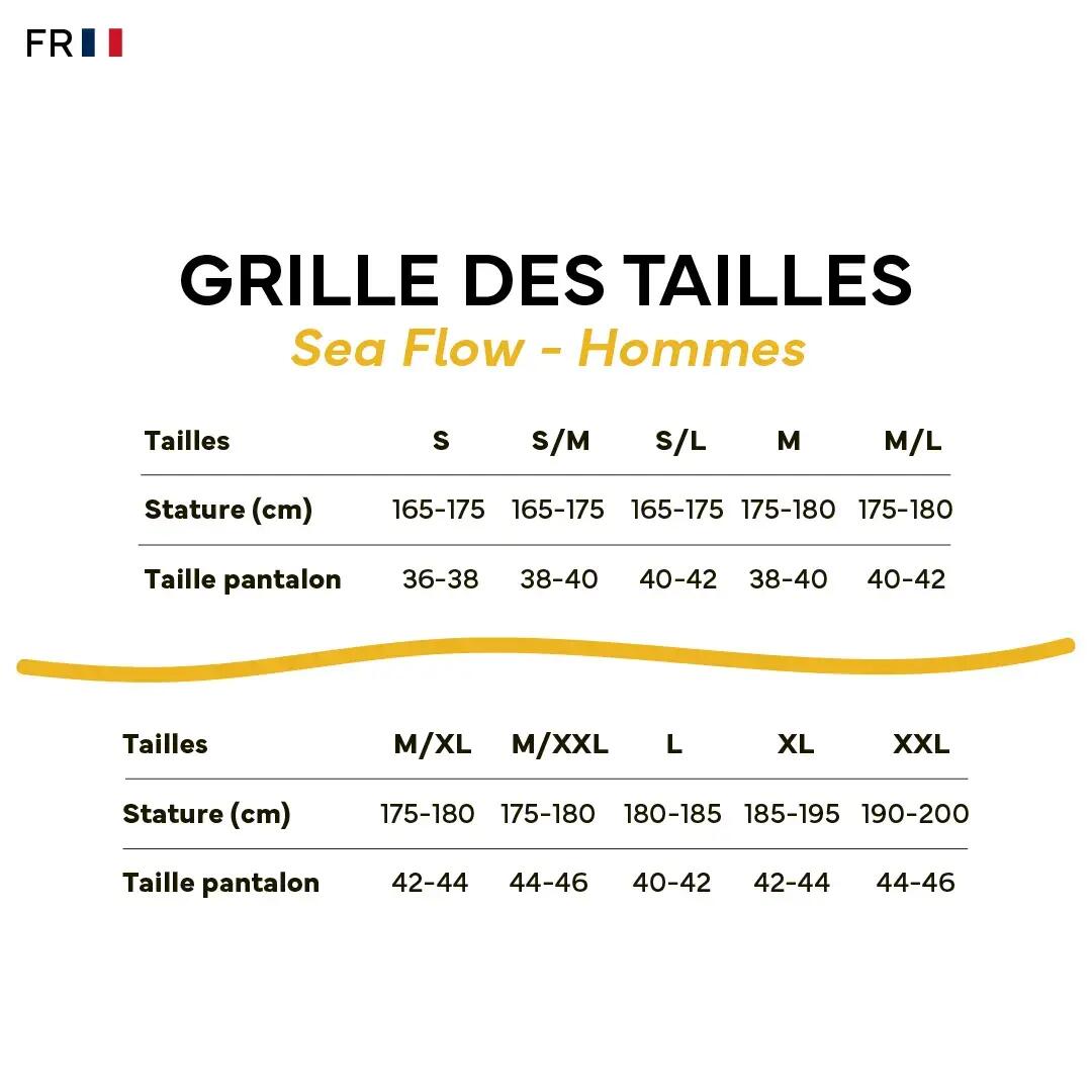 Sea Flow 3/2 mm wetsuit met dubbele ritssluiting voor heren 6/7