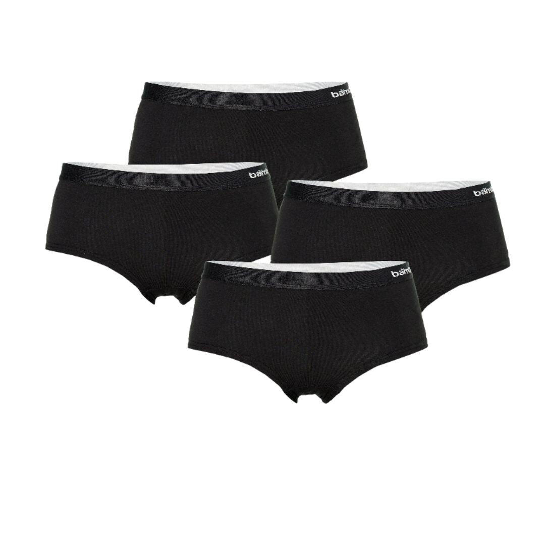Apollo (Sports) - Dames Hipster Bamboe - Zwart- Maat S - 4-Pack - Voordeelpakket 1/5