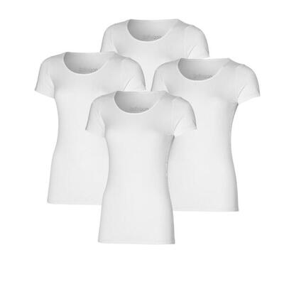 Apollo (sports) - bamboe t-shirt dames - wit - maat xl - 4-pack - voordeelpakket