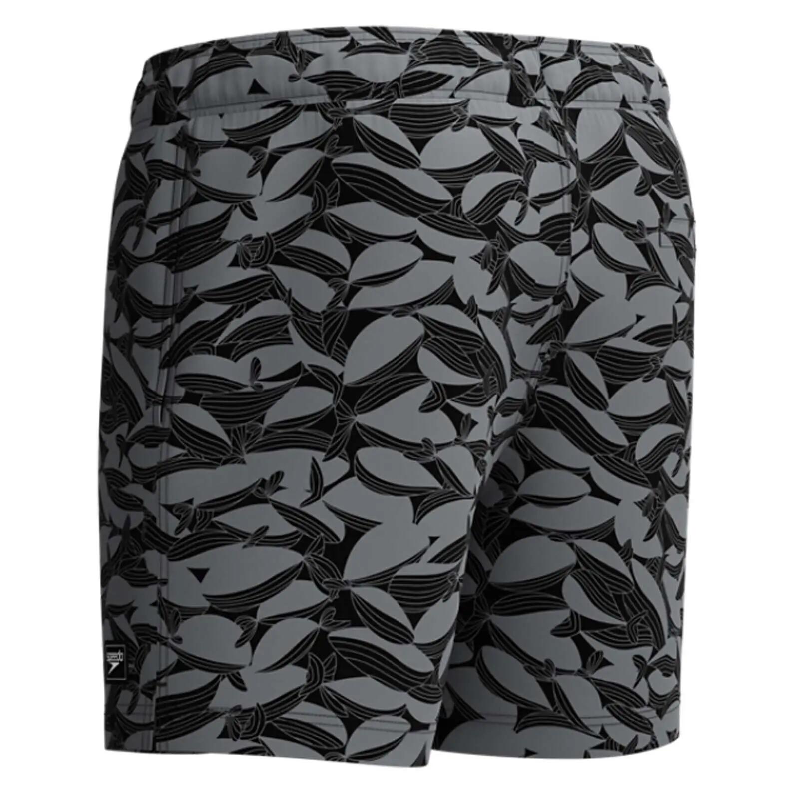Sort inot barbati Speedo Redondo Edge Printed Volley 16 negru/gri – 4-way 6/7