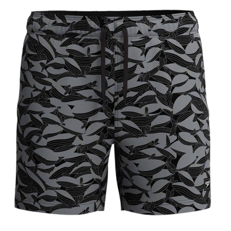 Sort inot barbati Speedo Redondo Edge Printed Volley 16 negru/gri – 4-way