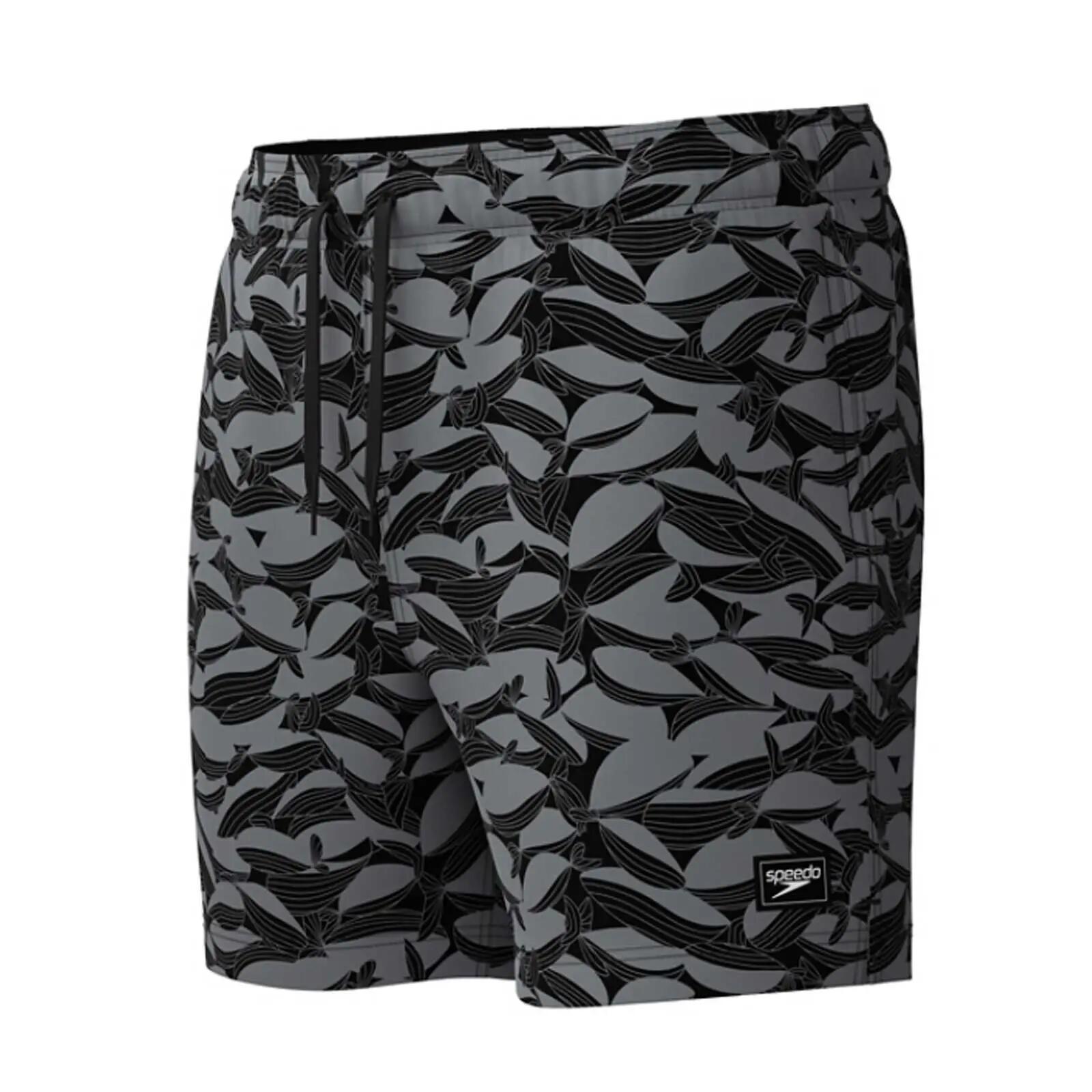 Sort inot barbati Speedo Redondo Edge Printed Volley 16 negru/gri – 4-way 5/7