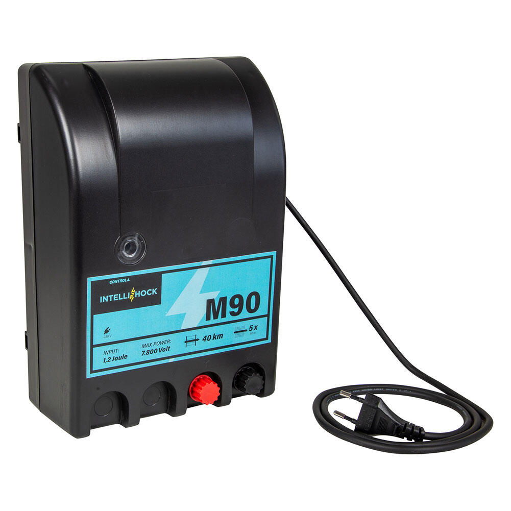 Poste de clôture électrique M90 à Leds, secteur 230 V, 0.9 J 6/6