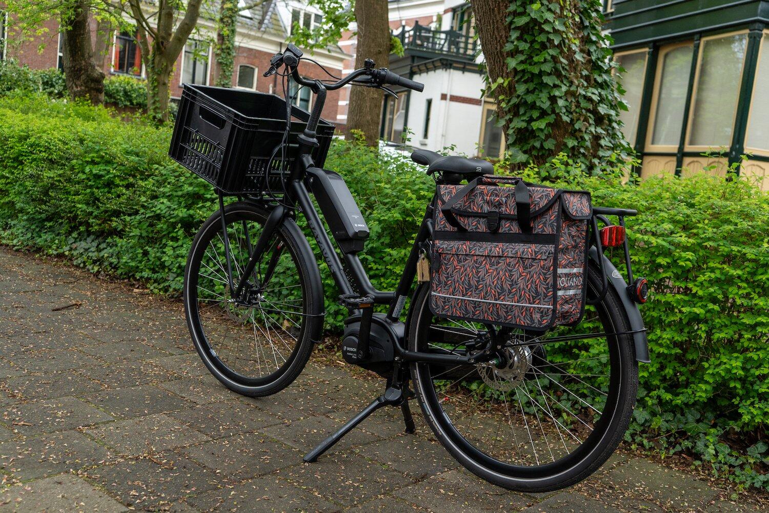 Voltano Voorgevormde Enkele Fietstas / Pakaftas - Crimson Leaf - 17L 2/7