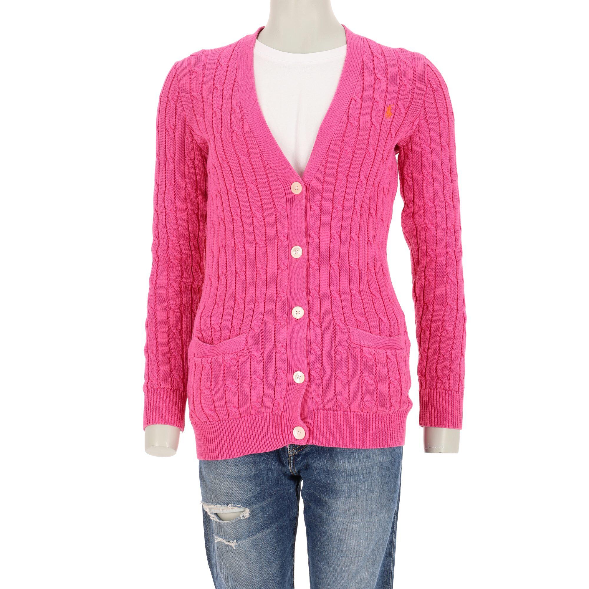 Ralph Lauren Segunda Vida - Cardigan Trançado Feminino Polo - Como Novo Rosa da Decathlon