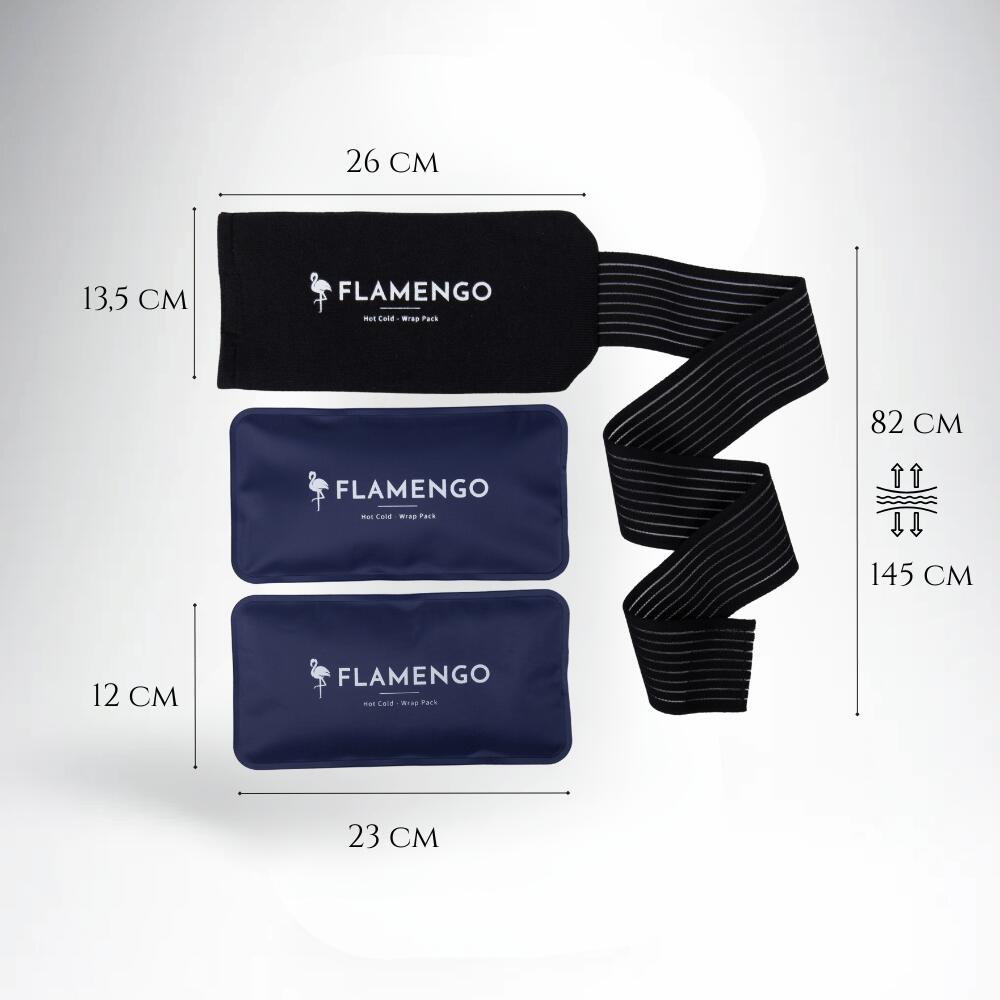 Flamengo Hot & Cold Wrap Pack – 2x compresse gel froid chaud bande 3/7