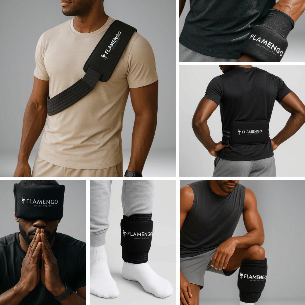 Flamengo Hot & Cold Wrap Pack – 2x compresse gel froid chaud bande 7/7