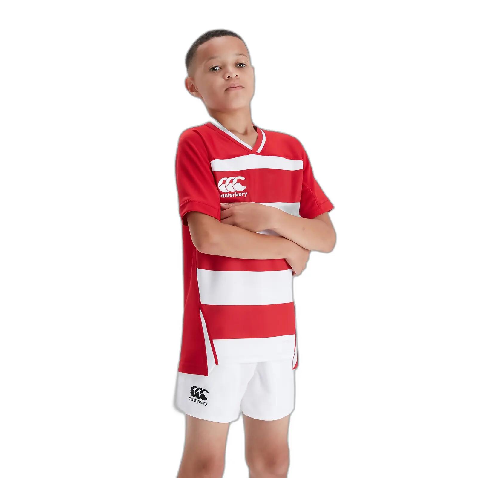 Camiseta de rayas para niños Canterbury Vapodri Evader 3/5