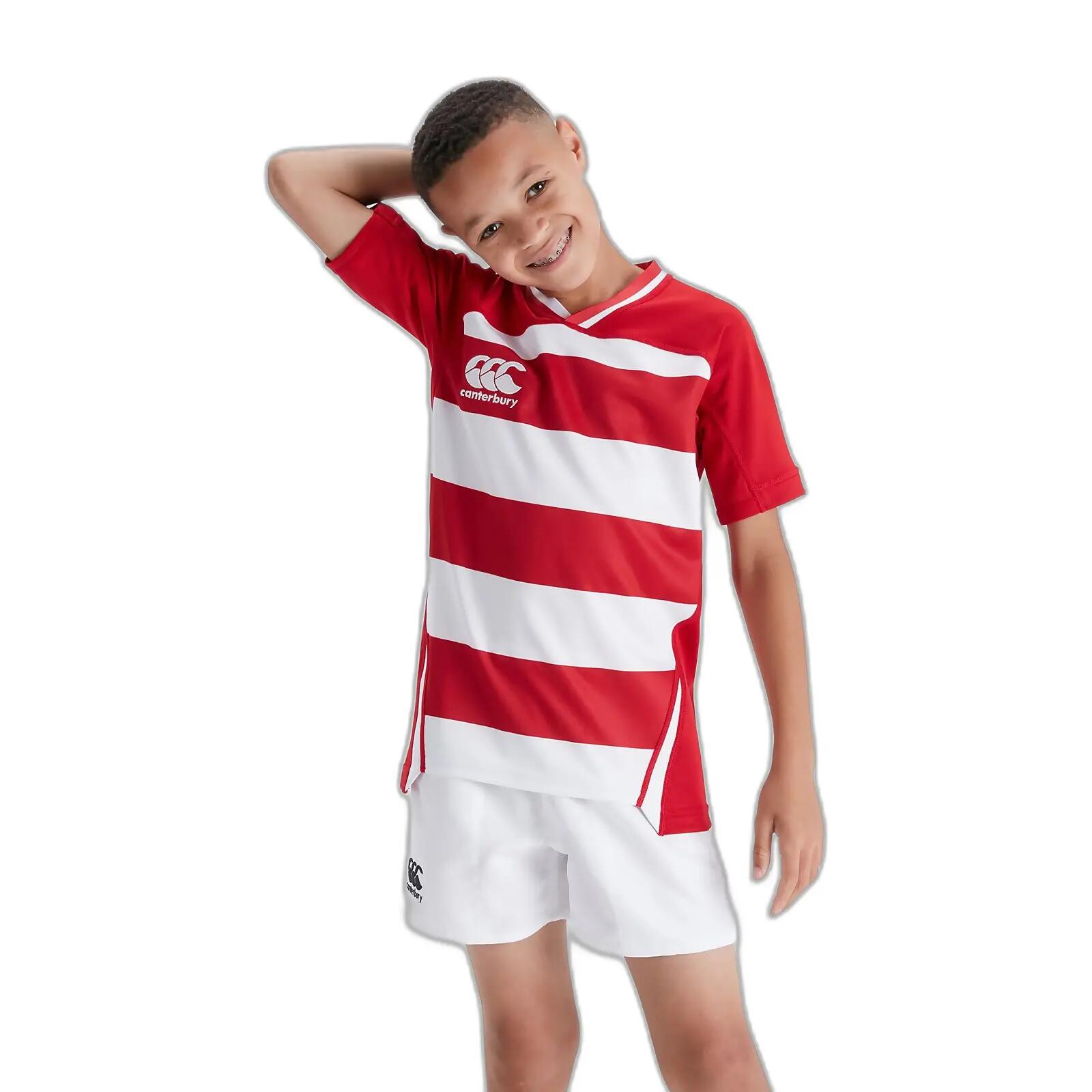 Camiseta de rayas para niños Canterbury Vapodri Evader 2/5