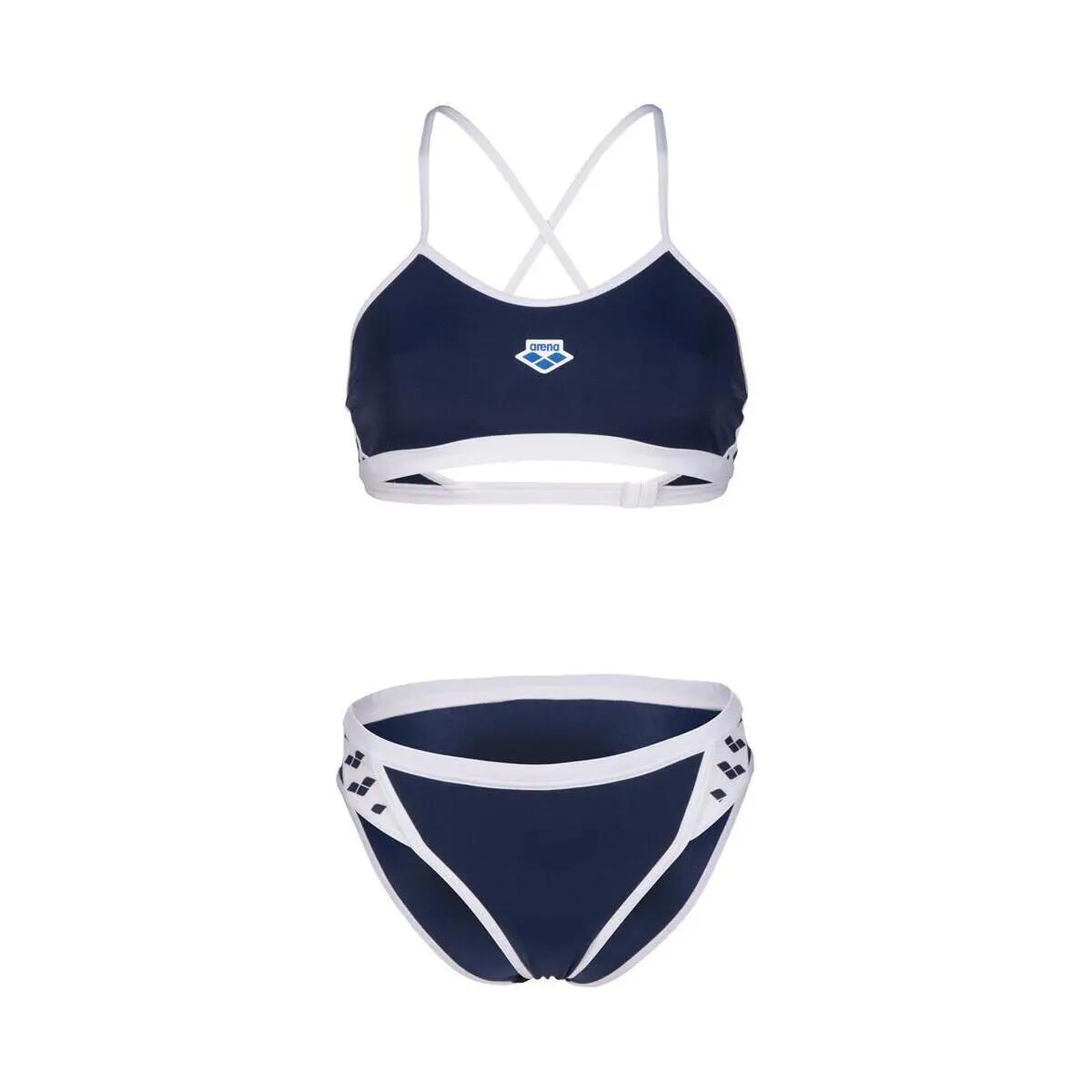 Arena Biquíni Icons Cross So Mulher Branco Azul da Decathlon