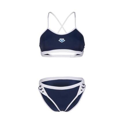 Bikini Arena Icons Cross Back Solid Navy/Blanc