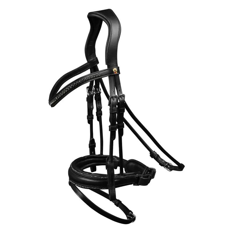 Combined riding bridle and noseband Waldhausen S-Line Glamour