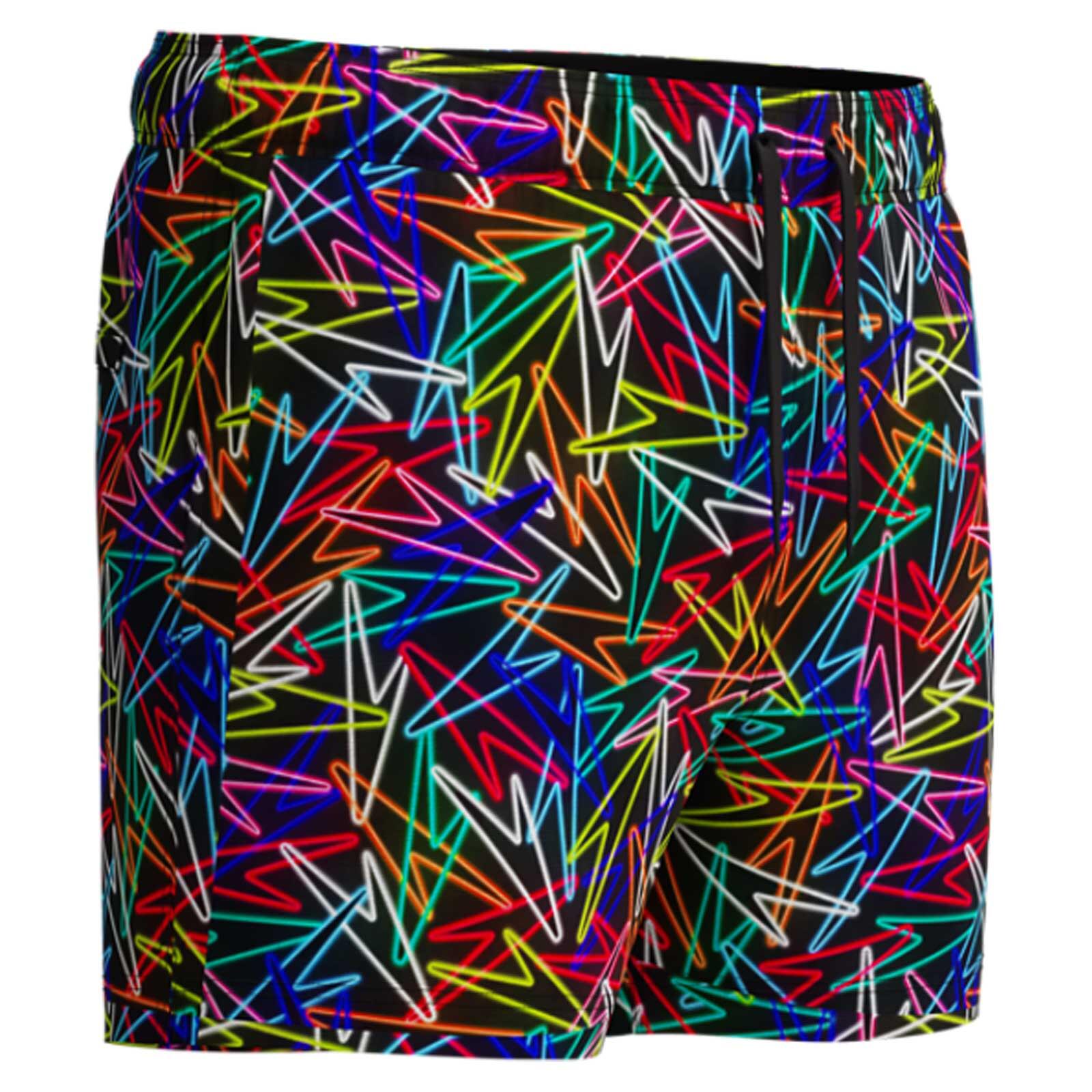 Sort inot barbati Speedo Redondo Edge Printed 14 negru/rosu – uscare rapida