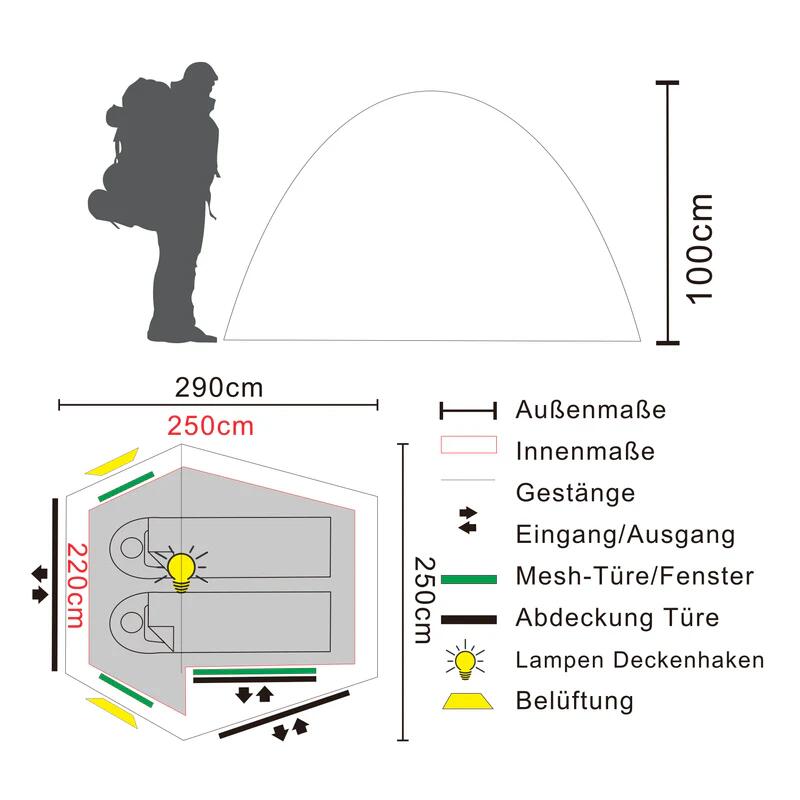 TARA 2 | Tenda a tunnel leggera per 2 persone 6/7
