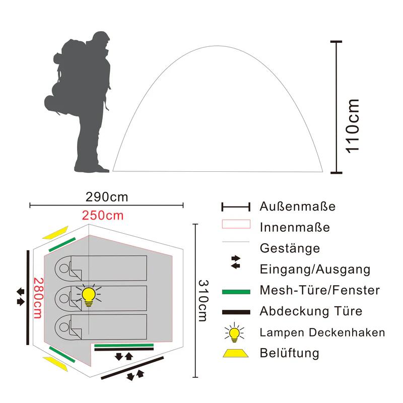 TARA 3 | Tenda a tunnel leggera per 3 persone 7/7