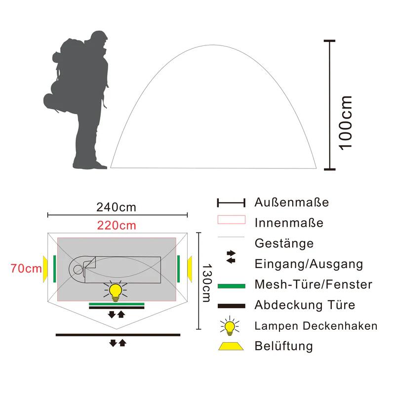 ANDITO 1 | 1-persoons lichtgewicht trekkingtent 6/7