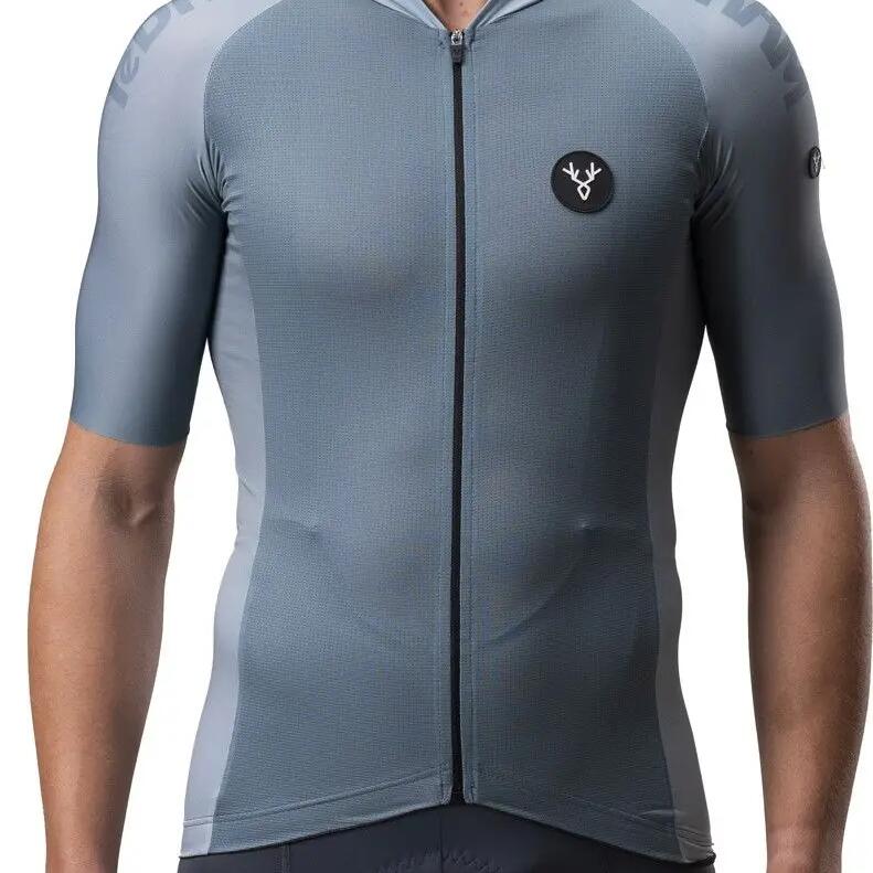 LeBram Glières Short Sleeves Jersey Blue Grey