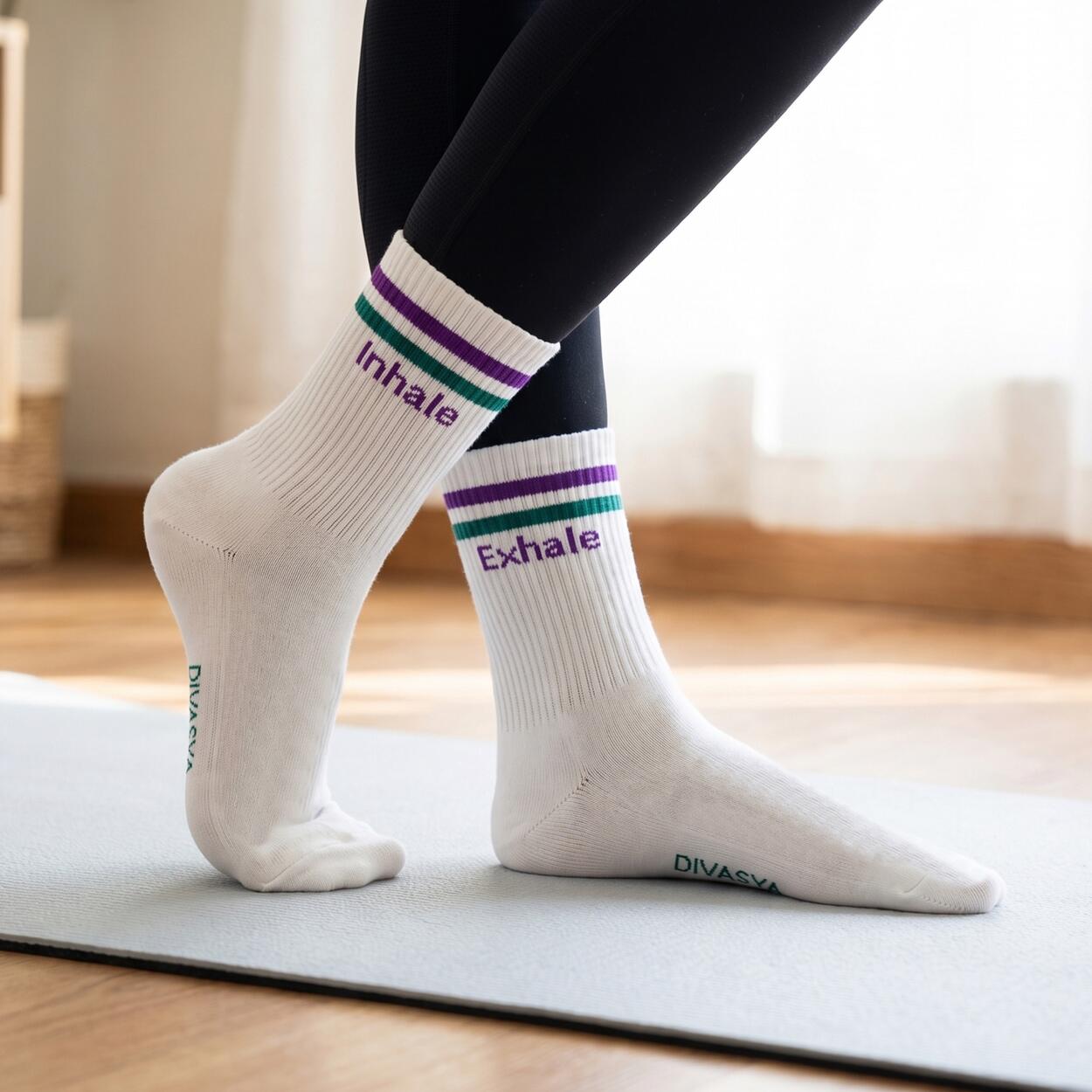 Calzini con motivo yoga 6/7