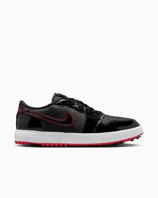 Golf schoen air jordan 1 retro low bred black patent